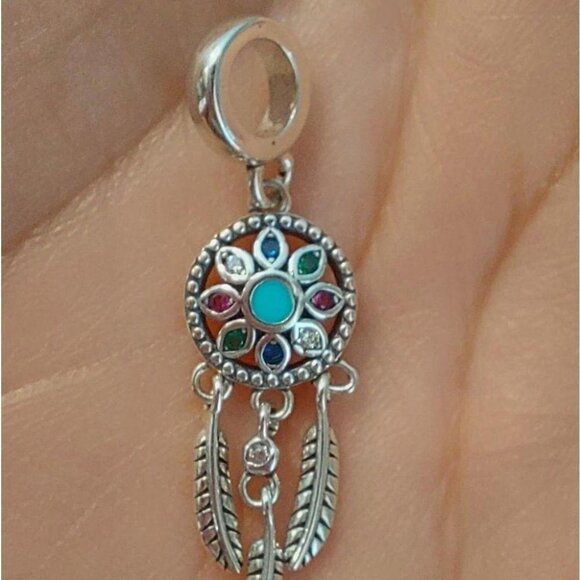 925 Silver Dream Catcher Charm/Pendant - Picture 5 of 8